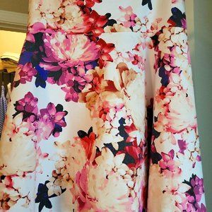 24w Lane Bryant Purple Pink Peach Skirt